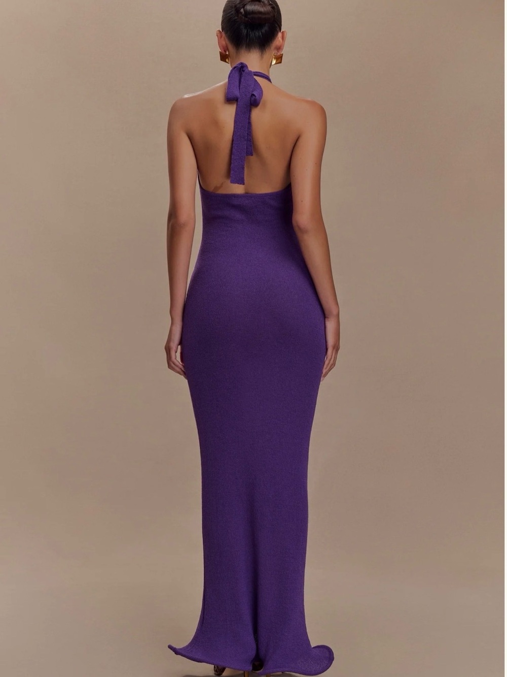 Melodie
Halter Knit Maxi Dress - Purple - Picture 2 of 3